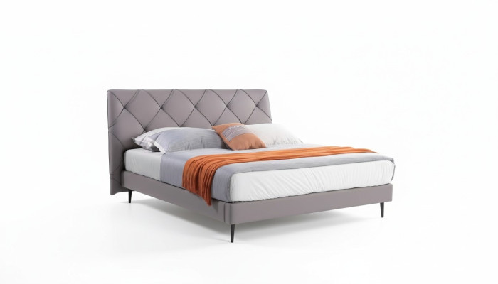 Bed 180x200cm Bedden Leder Moderne Slaapkamer Meubels Bekleding Ontwerp