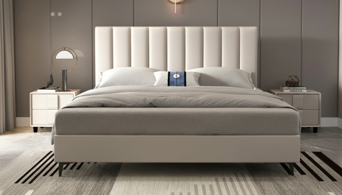 Ontwerp Houten Leren Bedden 180x200cm Meubels Slaapkamer Hotelbedden
