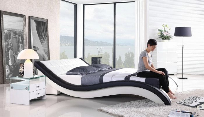 Tweepersoons hotelbedden slaapkamer textiel beddengoed ontwerp luxe.