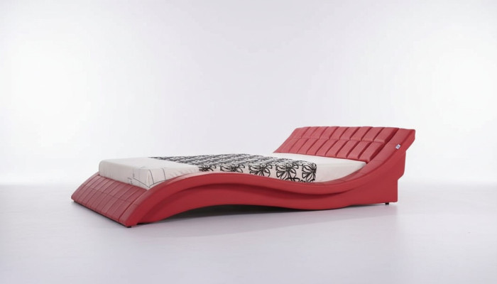 Tweepersoonsbed dubbel bed bedden XXL lederen frame Nieuw tweepersoonsbed ontwerper gestoffeerd.
