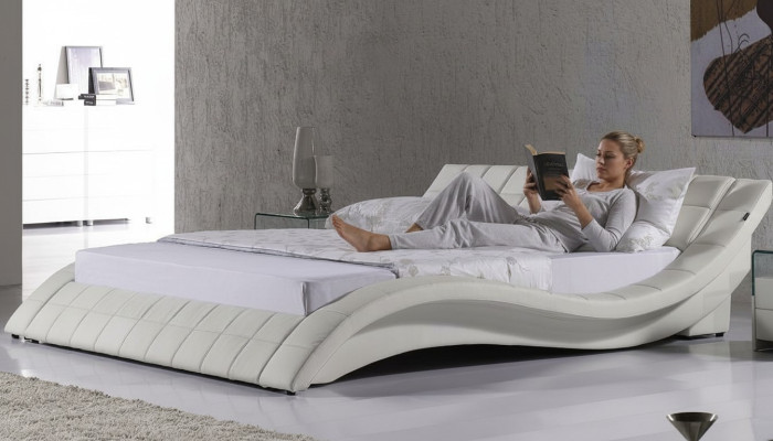 Bedden Echtpaar 180x200cm Slaapkamer Lederen Tweepersoonsbed Gestoffeerd Design