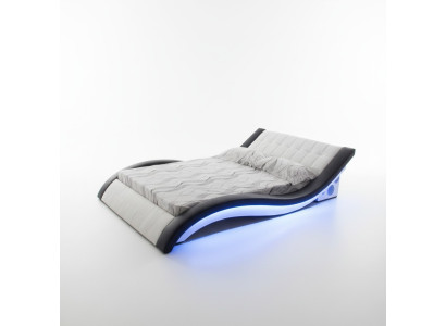 Luxe bed ontwerpbedden Digitale USB-slaapkamermeubels Lederen tweepersoonsbedden.