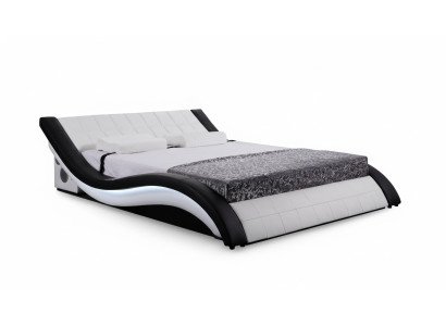 Bekdesign Digitale USB-bedden Luxe Slaapkamermeubels Lederen Dubbel