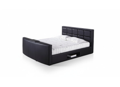 Bed met lift tv-beugel slaapkamer bedden gestoffeerd tweepersoons