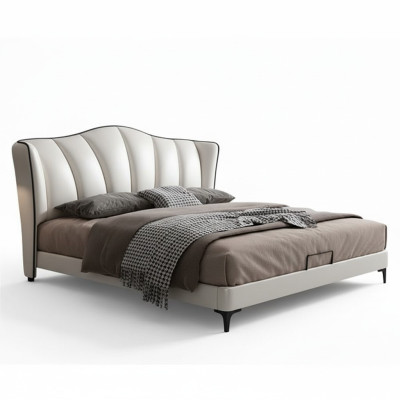 Bedtextiel Hotel Luxe Bekleding Lederen Stoel Italië Designer Bed Slaapkamer