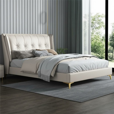 Bedden Leder Hotel Luxe Bekleding Italiaanse Meubels Design Bed Slaapkamer