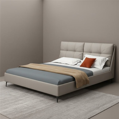 Bedtextiel Leer Hotel Luxe Bekleding Fluweel Stof Designer Bed Slaapkamer
