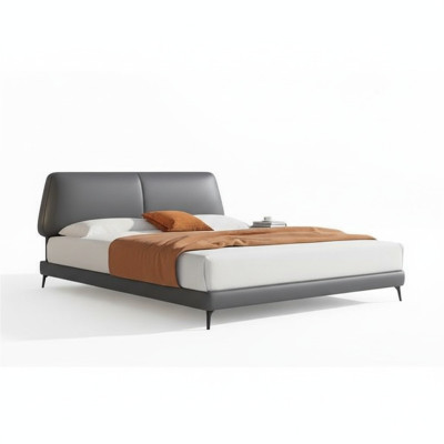 Ontwerp Luxe Dubbele Hotel Bedden Huwelijk Lederen Luxe Slaapkamer Bed