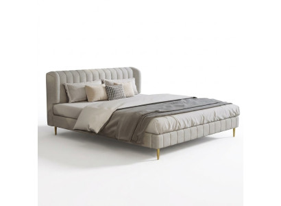 Bedden Dubbele Slaapkamer Luxe Chesterfield Designer Bed Leder Hotel