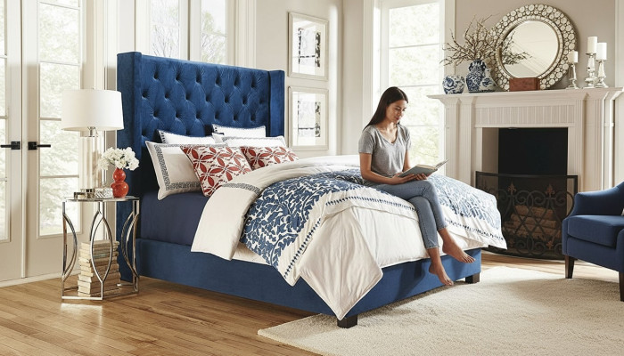 Chesterfield slaapkamer dubbel bed ontwerp lederen luxe bed hotel