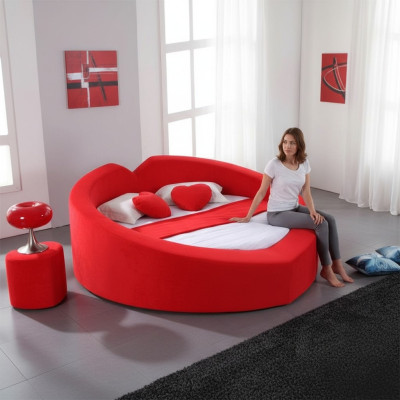 Ontwerpersbed in hartvorm Huwelijksreisbed Luxe bedframe Bedbordeel
