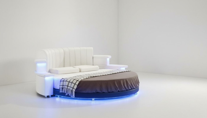 Rond Bed Meubels Moderne Luxe Bedden Bedframe 200x200 Rond
