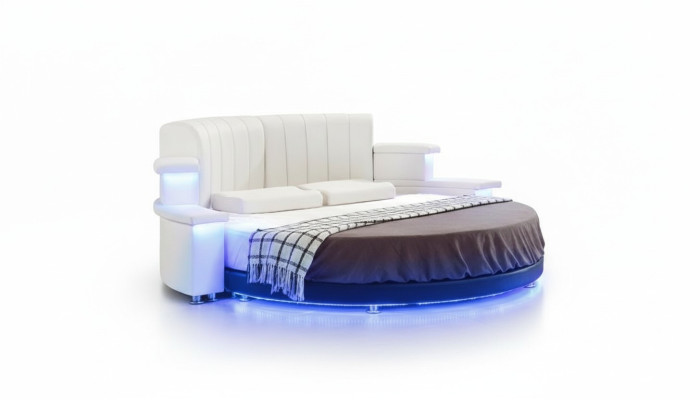 Rond Bed Meubels Moderne Luxe Bedden Bedframe 200x200 Rond