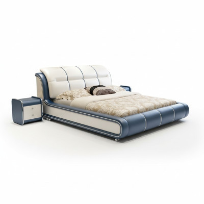 Design stoffen meubels hotel groene bedden slaapkamer luxe boxspring bed