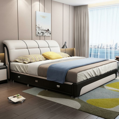 Bedden bekleding textiel modern hout slaapkamer nieuw tweepersoonsbed Chesterbed