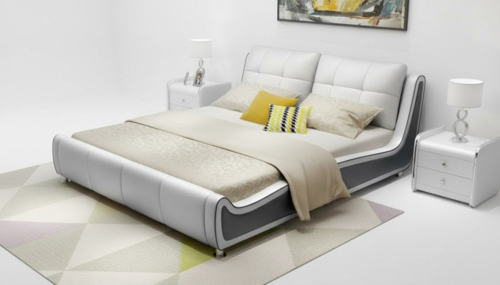 Bett Polster Design Decorum Luxe Dubbel Hotel Bedden Huwelijks slaapkamer Leer