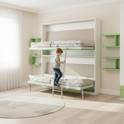 Tweepersoonsbed Ruimtebesparend Bedden Stapelbed Kast Bedden Hoogslaper Wandbed Nieuw