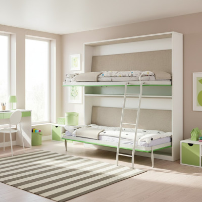 Tweepersoonsbed Ruimtebesparend Bedden Stapelbed Kast Bedden Hoogslaper Wandbed Nieuw