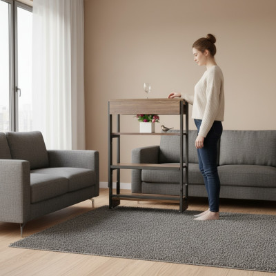 Multifunctionele ruimtebesparende meubels Eettafel Tafel Plank 2-in-1 Keukentafels Hout