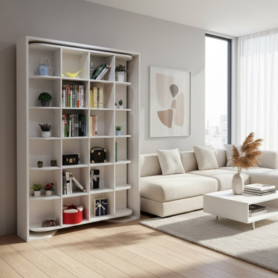 Bed Boekenkast Plank Logeerbed Kasten Wandkast Bedden