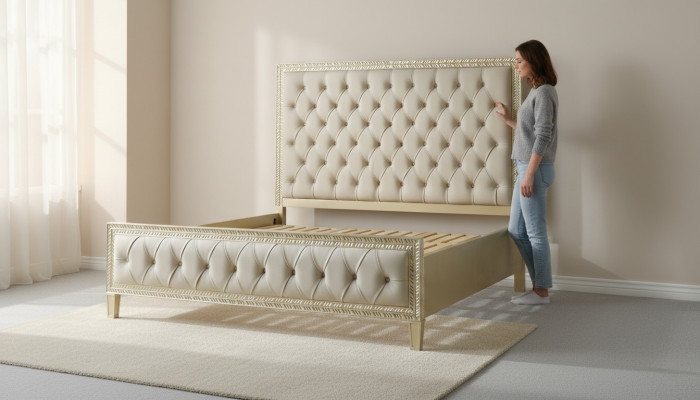 Bedden Luxe bed Hotel Royal Meubels Stof Design Inrichting Bedframe
