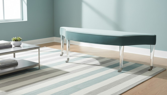 Poef Kamer Bekleding Stof Modern Poef Ontwerp Banken Woon Slaap Bank
