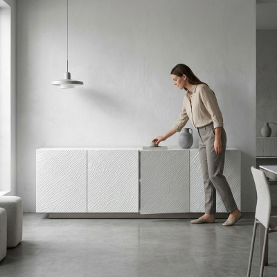 Ladekast kast hout hoogglans xxl Big Luxe kast plank Nieuw dressoir Ontwerper