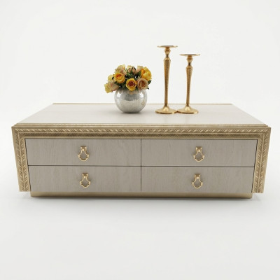 Klassieke salontafel houten tafel uitgesneden luxe ontwerp Italiaanse meubels Nieuw