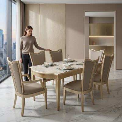 Ontwerp luxe houten eettafel meubels Eettafels Hotelinrichting Tafel 180x90.