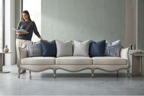 Ontwerpbank 3-zits stoffen bank bank sofa gestoffeerde banken woonkamer driezits meubels