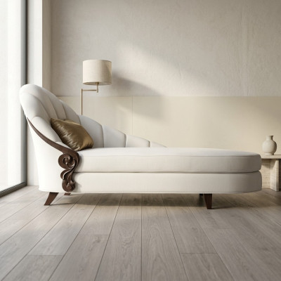 Chaiselongue Elegant Ligstoel Italiaanse meubels Ligbed Hout Italiaanse meubels