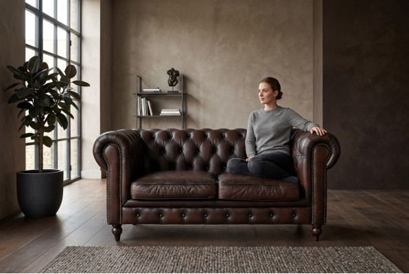 Chesterfield Sofa 2 zits set Design banken Beklede Banken Bank Luxe Meubelen
