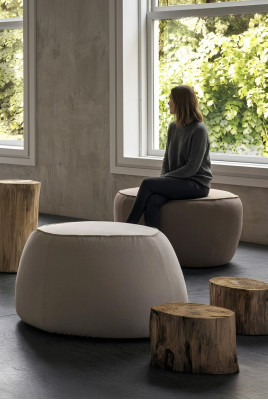 Zitkubus Kruk Poef Puff Zitpoef Voetenbank Ottomaan Fluweel 50x67m Textiel