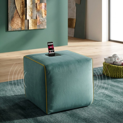 Hocker Oplaadstation Mobiel Kruk Poef Kruk Ottomaan Poef Voetenbank