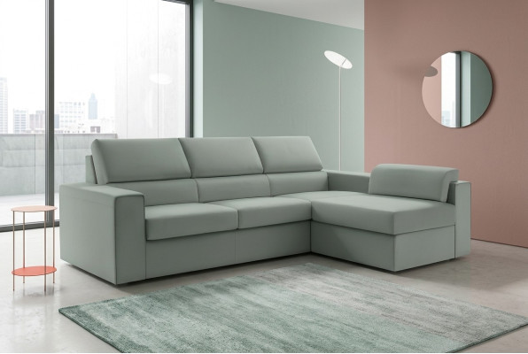 Hoekbank L-vorm Meubels Leder Ruimte Moderne Luxe Groen alfitalia