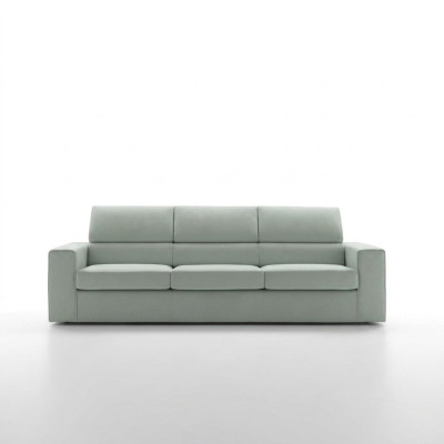 Modern luxe design bankstel 3-zits meubels bekleding lichtgroen textiel hout alfitalia