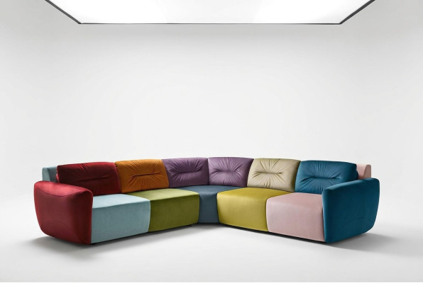Hoekbank Stoffen Hoek Woonlandschap Ontwerp Hoekbank Bank Bank Italië Alfitalia