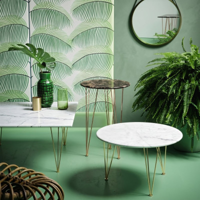 Luxe bijzettafel ontwerp meubels salontafel woonkamer rond luxe kunst modern