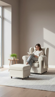 Loungestoel Cocktailsstoel Relaxstoel Leunstoel Beklede stoel + Voetenbankje Clubsstoel