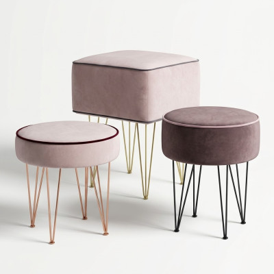 Zithocker Kruk Ottomaan Relax Pouf Voetenbank Ronde Kruk Gestoffeerde Kruk Nieuw