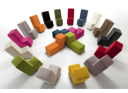 Hocker Ottomaanse Chaise Lounge Bank Woonkamer Meubels Gestoffeerde Voet Italië