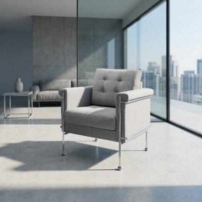 Ontwerp Relax Club Stoel Lounge Bank 1-Zits Tv-Stoel Gestoffeerde Bank Stof