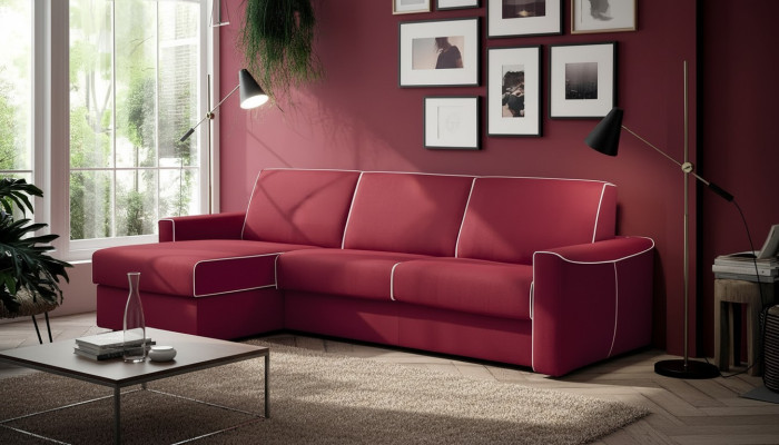 Hoekbank Modern Design Bank Focus Stof L-Vorm Bankstel Woonlandschap Italiaanse Meubels