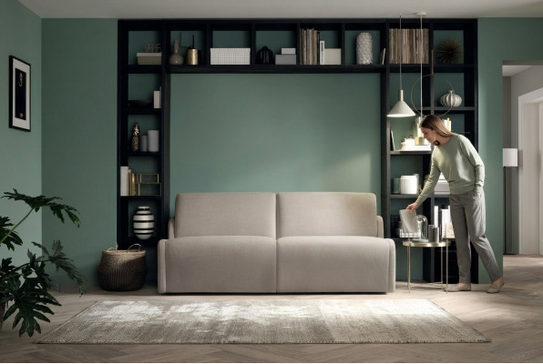 Woonlandschap Relax Italiaanse meubels Zitontwerp Bank Lounge Fluweel Sofa 2-zits.