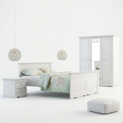 Designer slaapkamer bed 2x nachtkastjes kledingkast set nieuw 180x200cm 4-delig