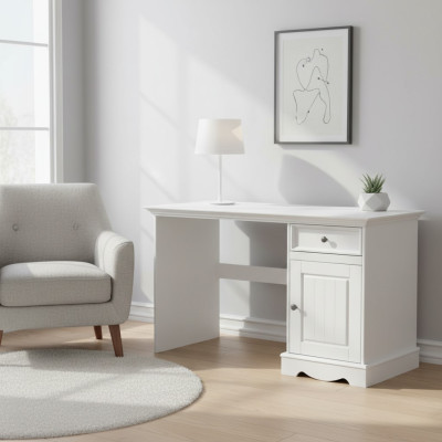Massief houten bureau houten kantoormeubelen bureau computer landelijk huis.