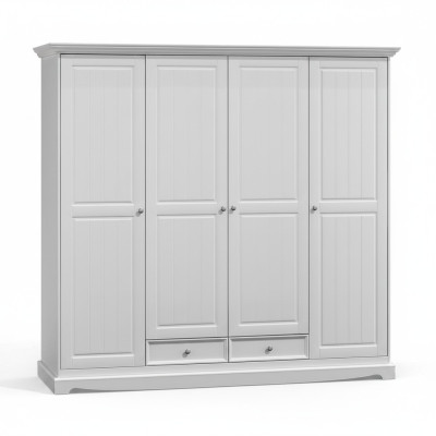 Kledingkasten kast kasten wandkast klassiek houten landhuis wit nieuw