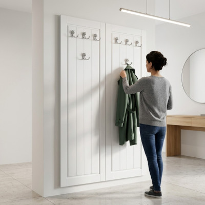 Wand Kapstok Stand Kapstok Stand hal Haken Hout Ophanger Landhuis