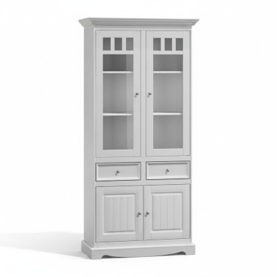 Landhuis kast vitrine laden XL rek zolder vitrinemeubels