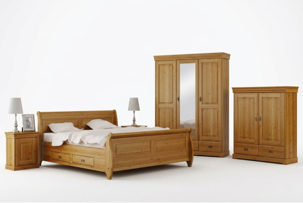 Design slaapkamer sets Complete bed kledingkast nachtkastje 5-delige set.